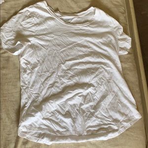 White relaxed short sleeve shirt